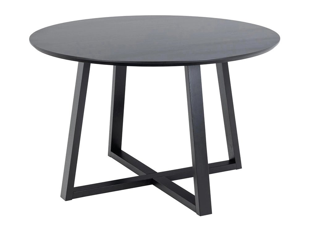 Court Round Dining Table Black