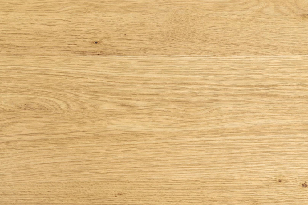 Court Round Dining Table Oak Black Wood Detail