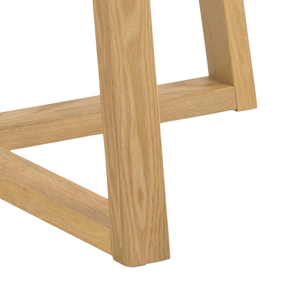 Court Round Dining Table Oak Leg and Base Detail