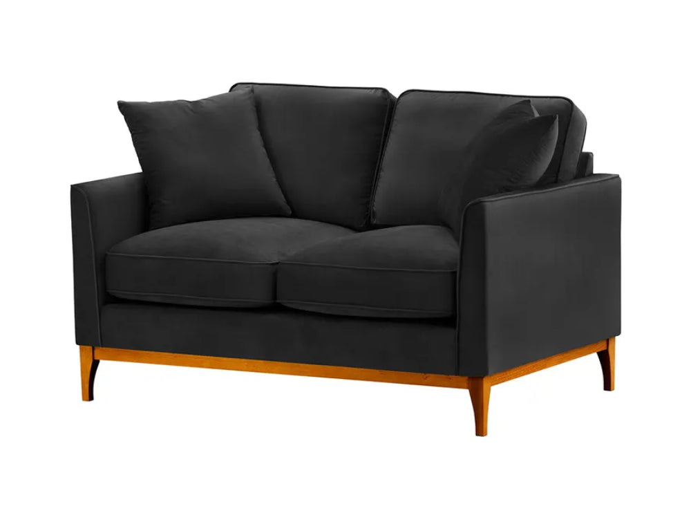 Dalton 2 Seater Sofa - Black and Aveo