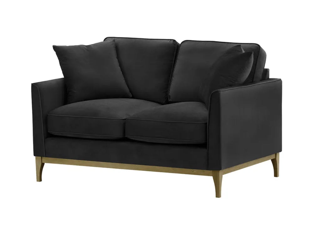 Dalton 2 Seater Sofa - Black and Wax Black