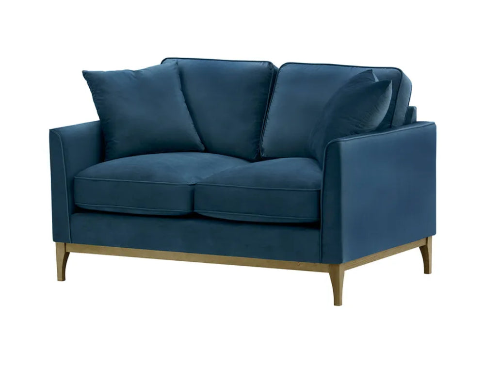 Dalton 2 Seater Sofa - Blue and Wax Black