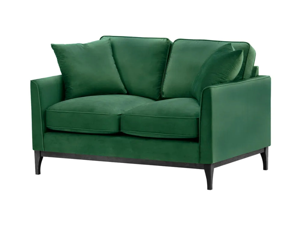 Dalton 2 Seater Sofa - Dark Green and Black