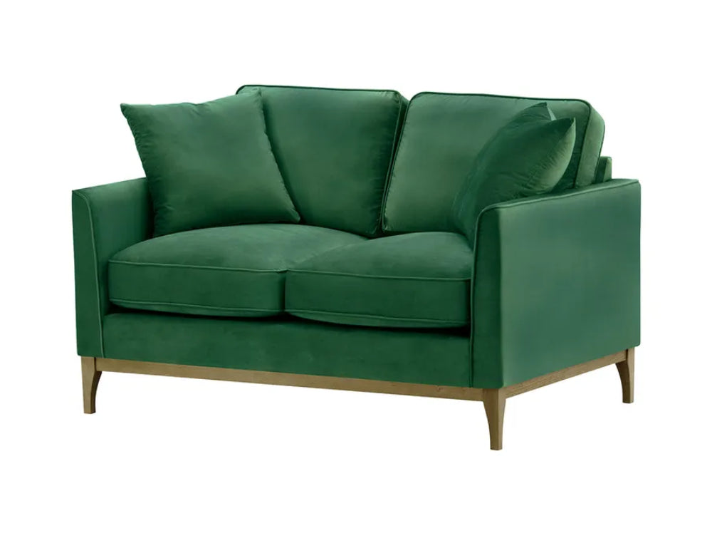 Dalton 2 Seater Sofa - Dark Green and Wax Black