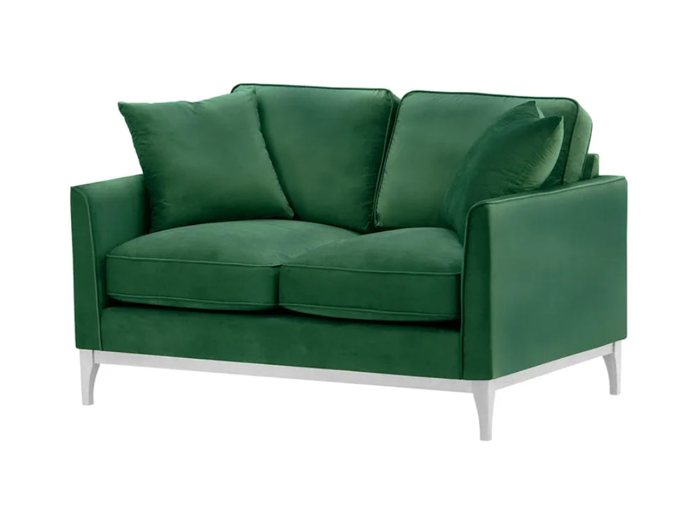 Dalton 2 Seater Sofa - Dark Green and White