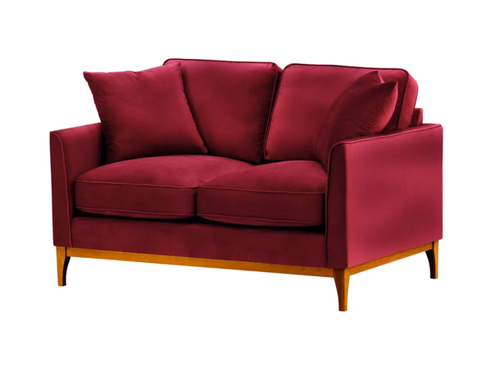 Dalton 2 Seater Sofa - Dark Red and Aveo