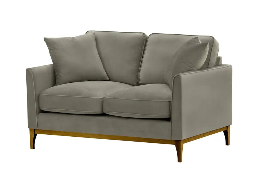 Dalton 2 Seater Sofa - Elephant and Dark Oak