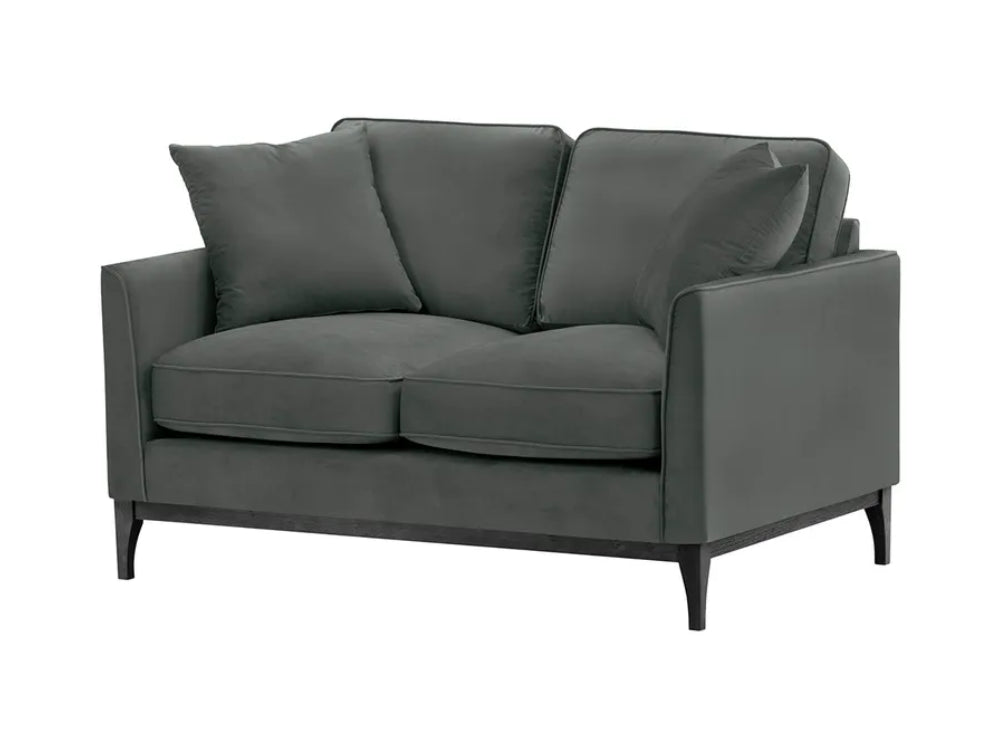 Dalton 2 Seater Sofa - Graphite and Black