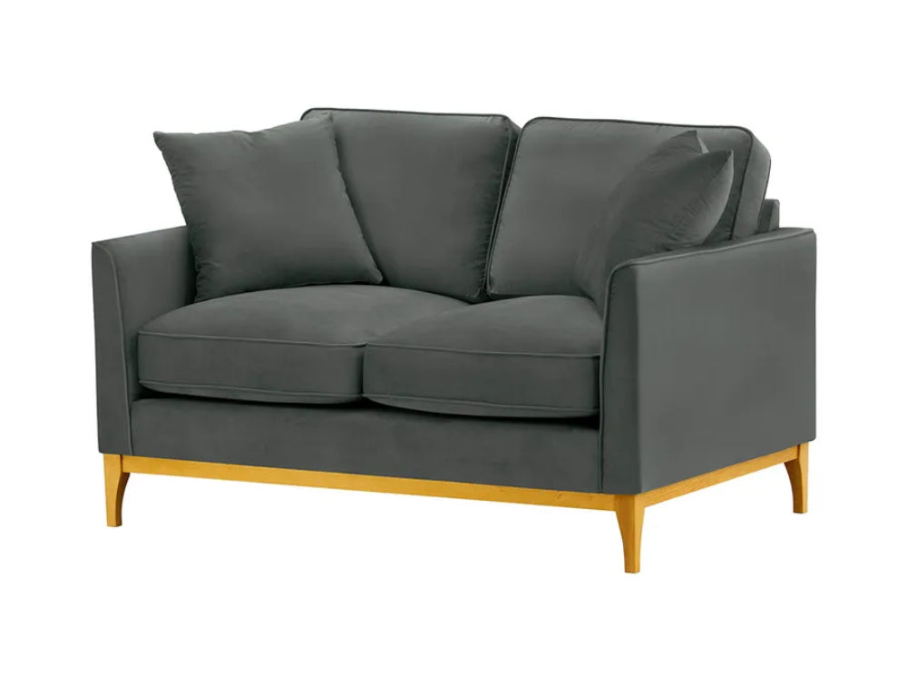 Dalton 2 Seater Sofa - Graphite and Like Oak