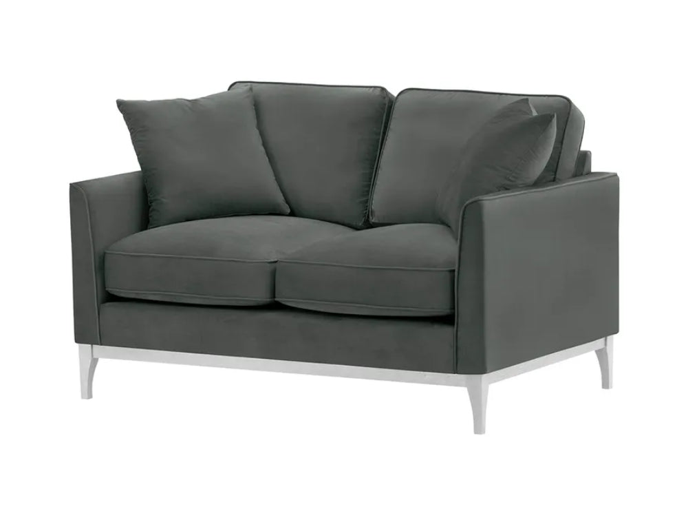 Dalton 2 Seater Sofa - Graphite and White