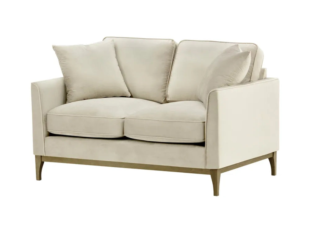 Dalton 2 Seater Sofa - Light Beige and Wax Black