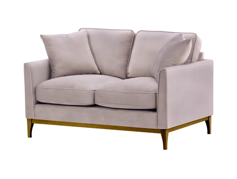 Dalton 2 Seater Sofa - Lilac and Dark Oak