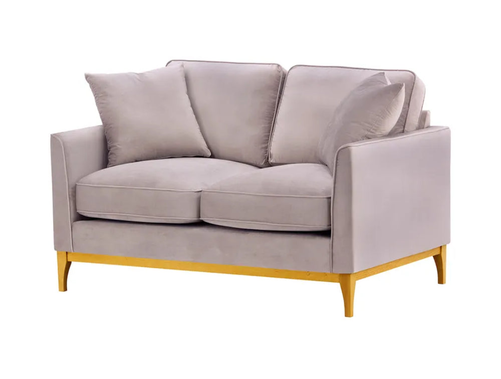 Dalton 2 Seater Sofa - Lilac and Like Oak