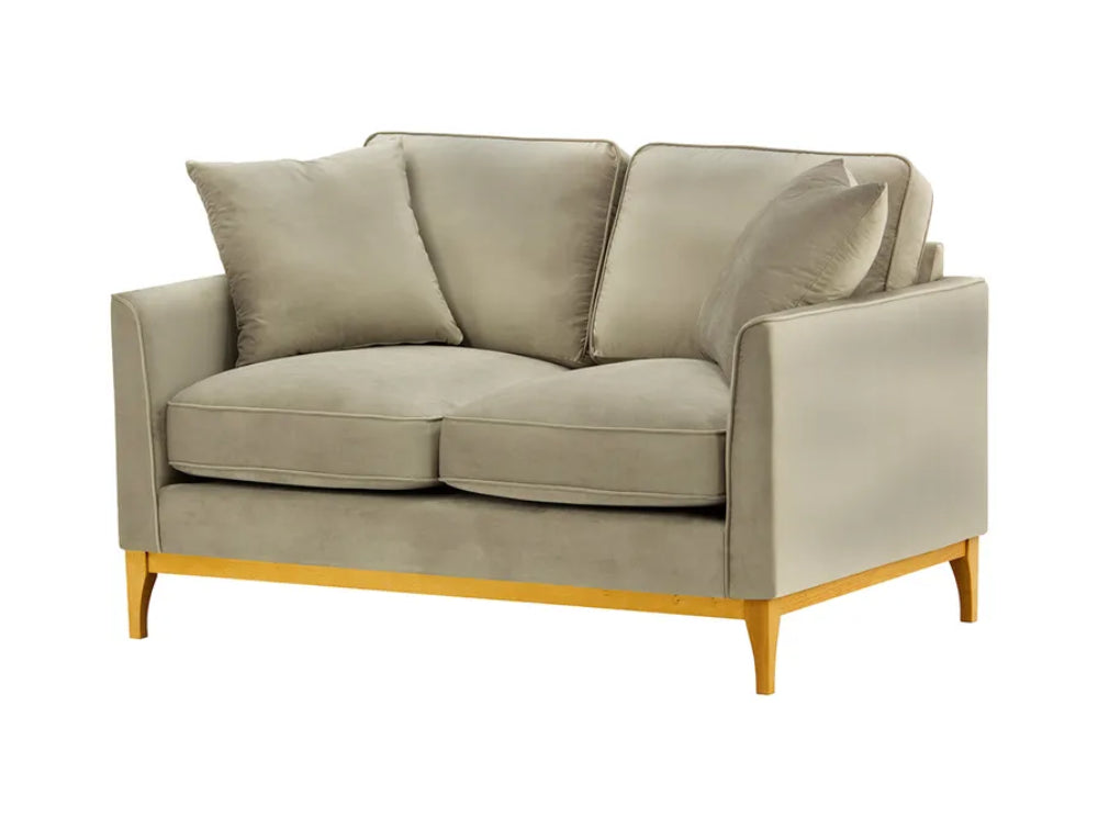 Dalton 2 Seater Sofa Mink and Like Oak