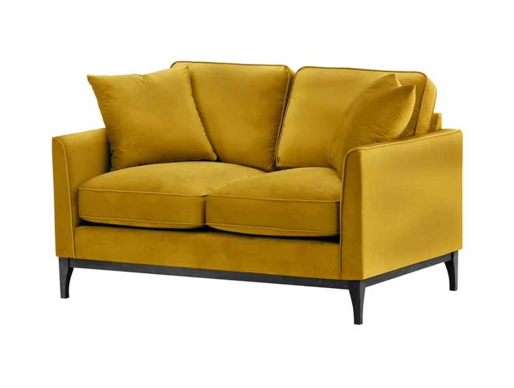 Dalton 2 Seater Sofa - Mustard and Black