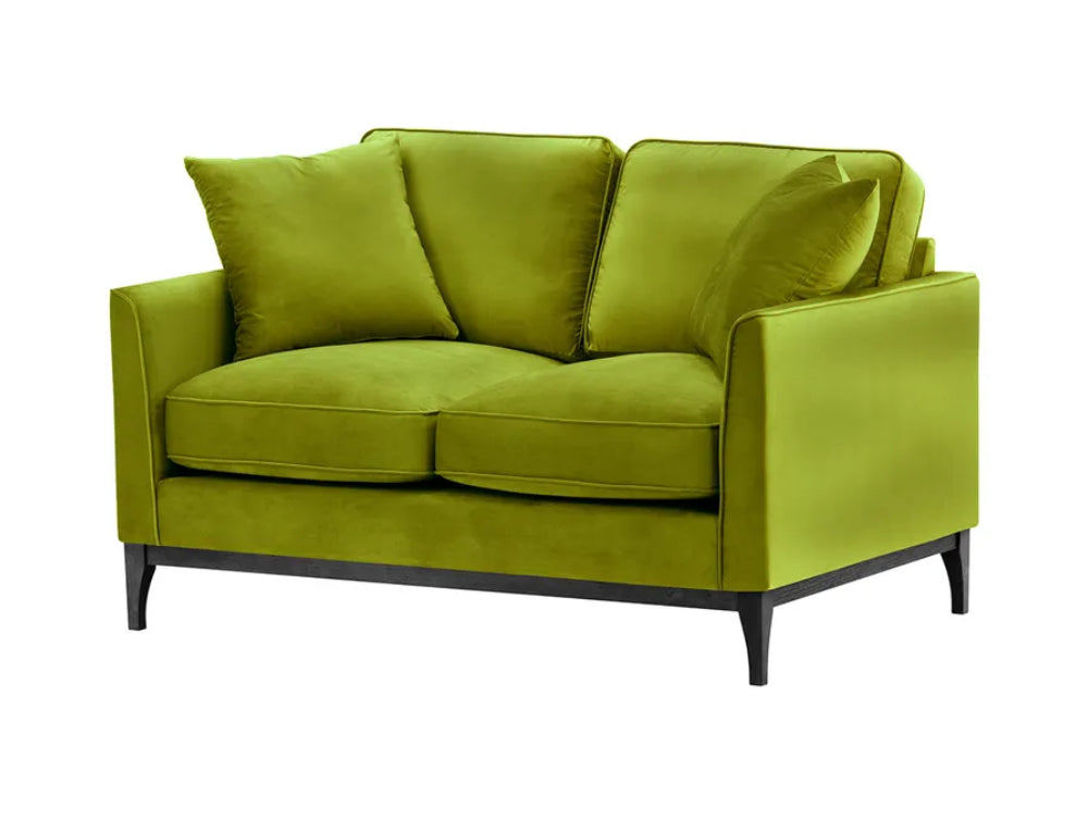 Dalton 2 Seater Sofa - Olive and Black