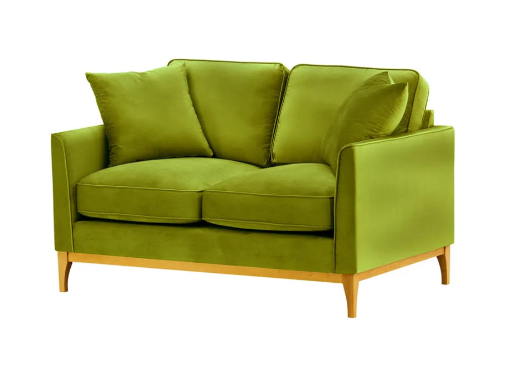 Dalton 2 Seater Sofa - Olive and Like Oak