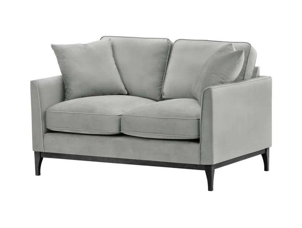 Dalton 2 Seater Sofa - Silver and Black