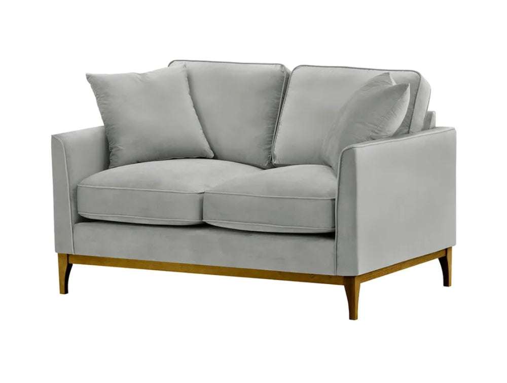 Dalton 2 Seater Sofa - Silver and Dark Oak