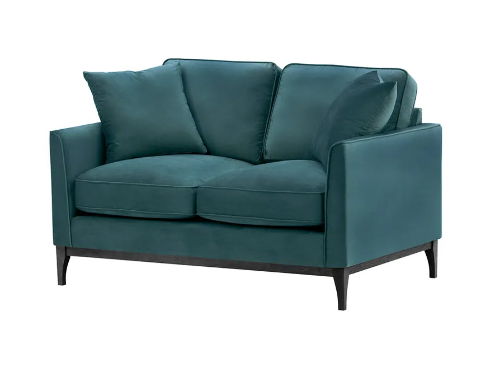 Dalton 2 Seater Sofa - Teal and Black