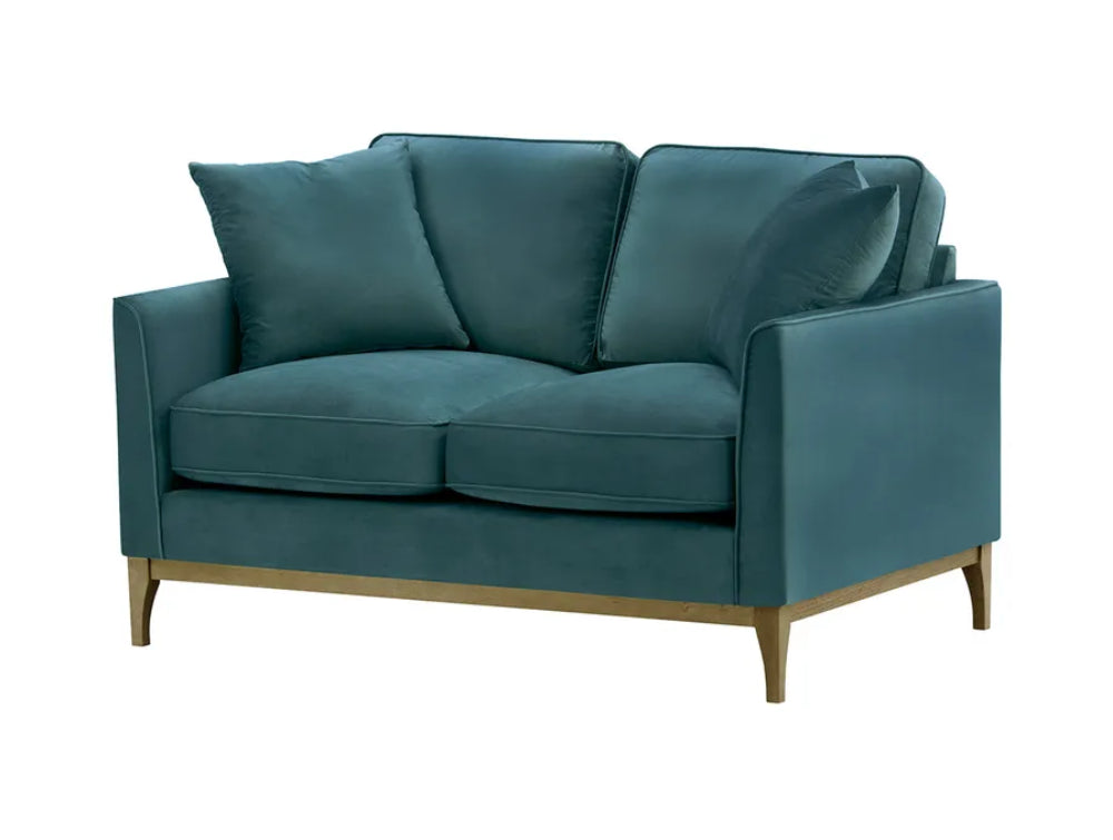 Dalton 2 Seater Sofa - Teal and Wax Black