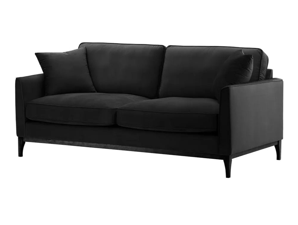 Dalton 3 Seater Sofa - Black and Black