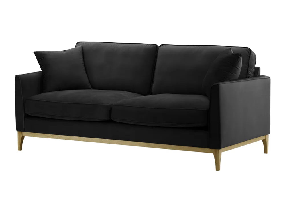 Dalton 3 Seater Sofa - Black and Wax Black