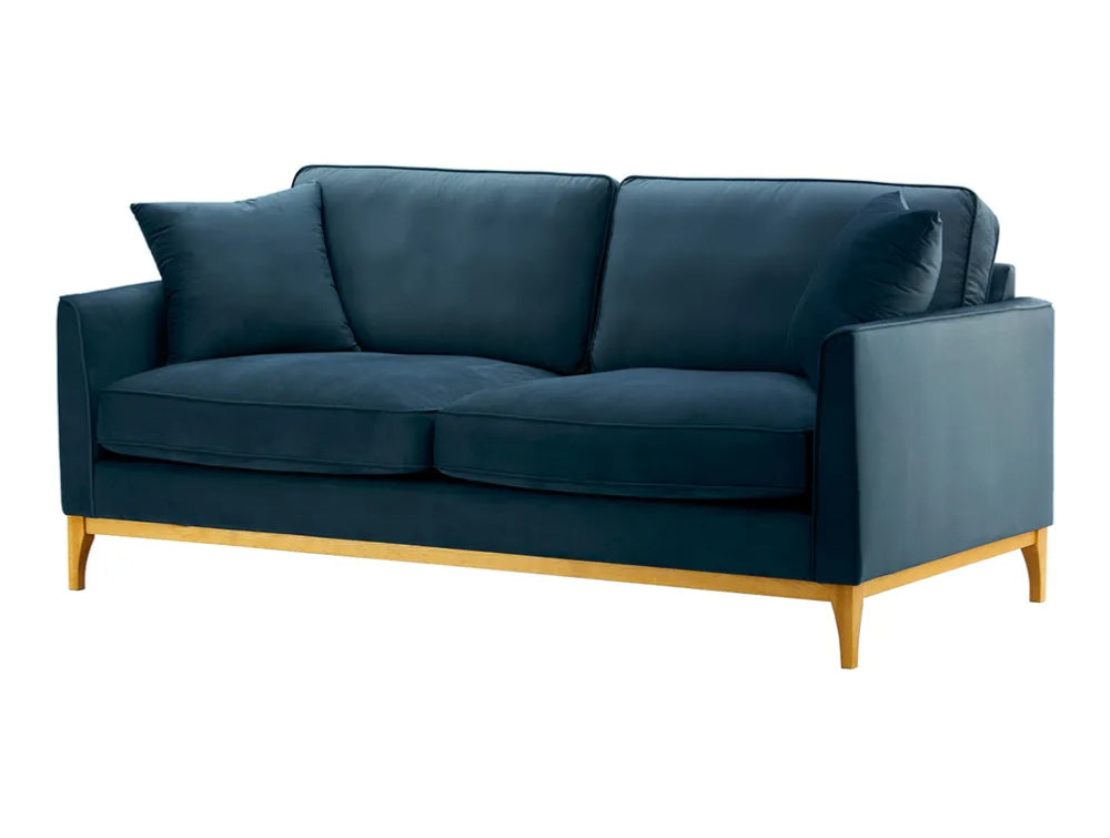 Dalton 3 Seater Sofa - Blue and Like Oak