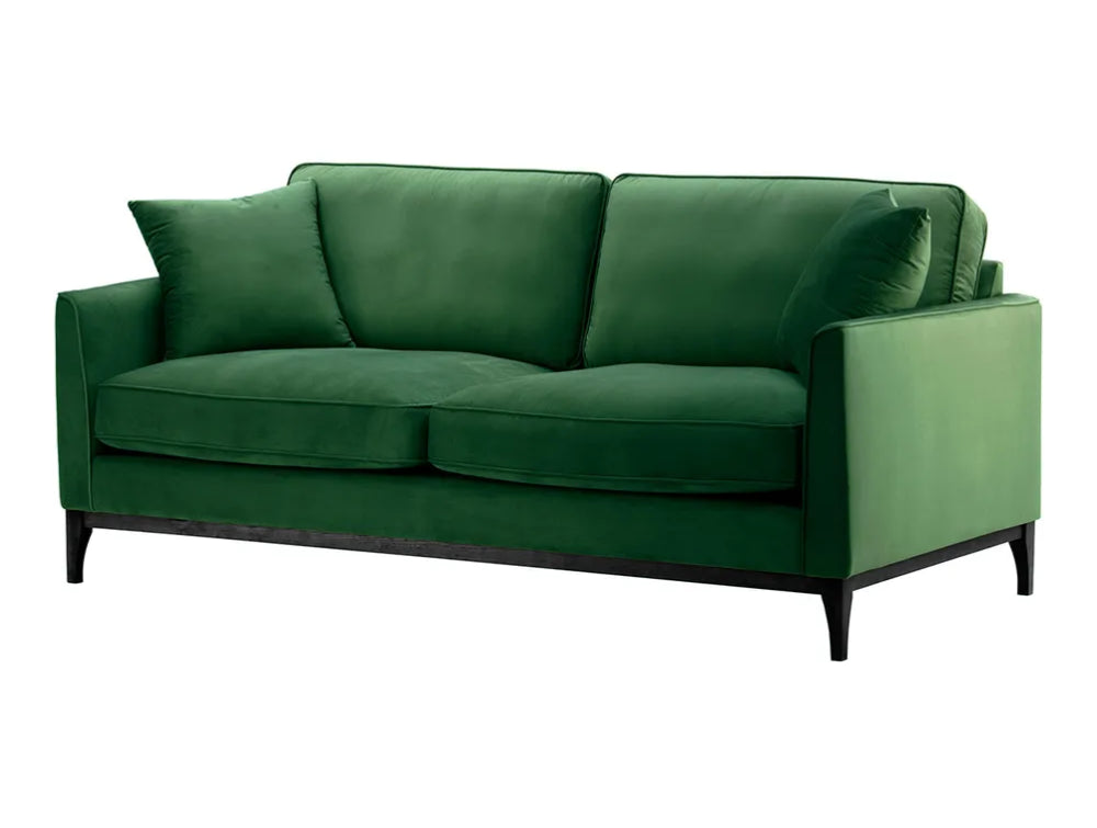 Dalton 3 Seater Sofa - Dark Green and Black