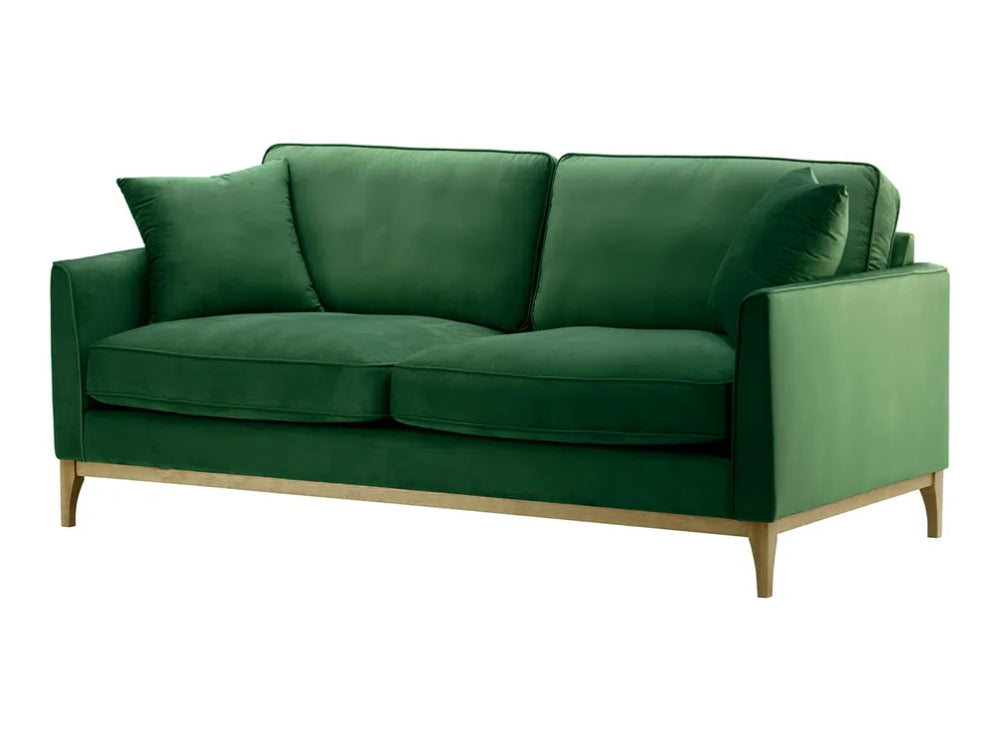 Dalton 3 Seater Sofa - Dark Green and Wax Black