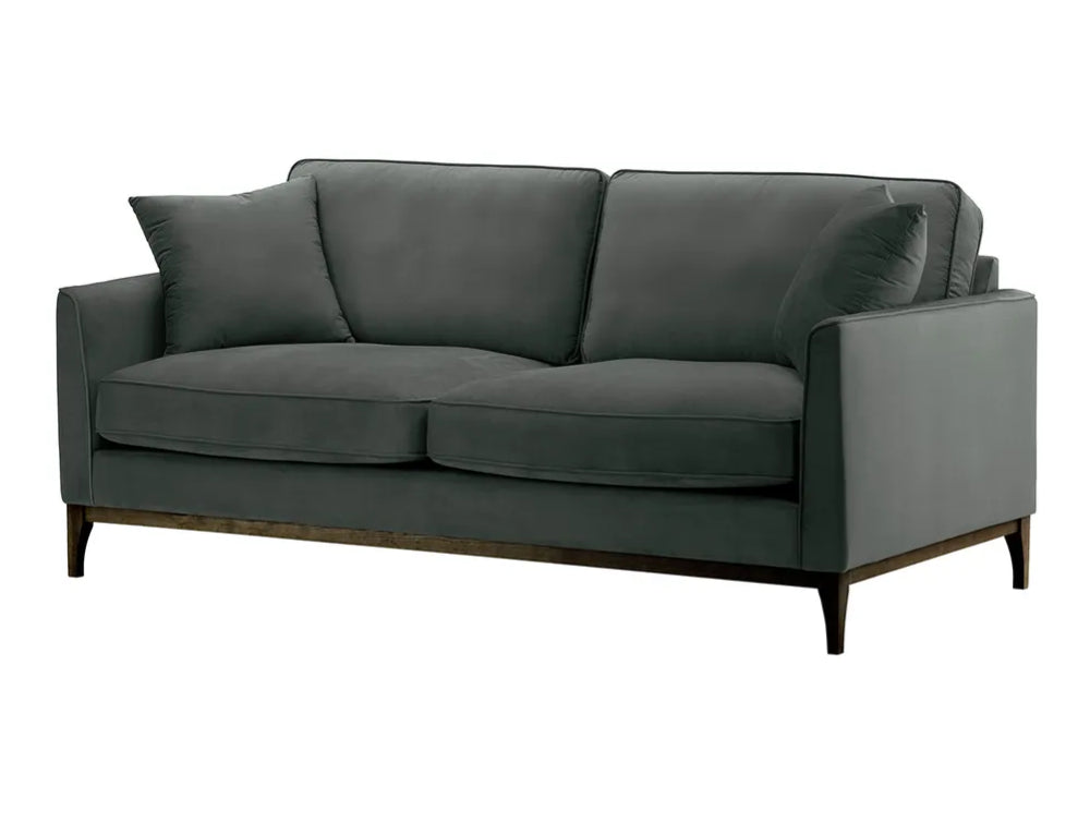 Dalton 3 Seater Sofa - Graphite and Dark Oak