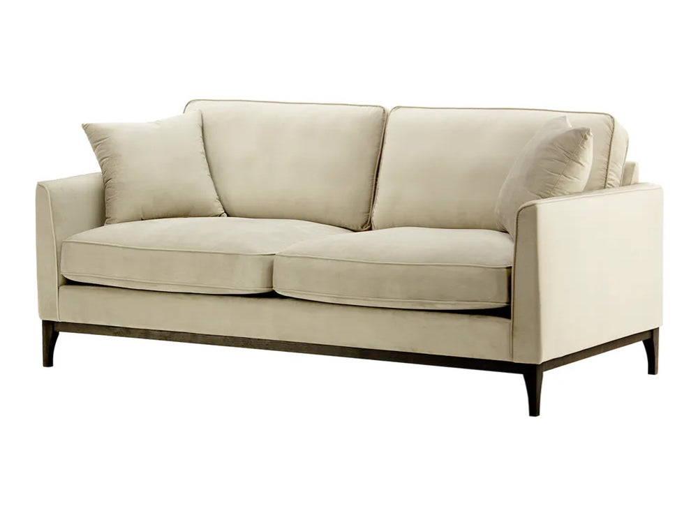 Dalton 3 Seater Sofa - Light Beige and Dark Oak