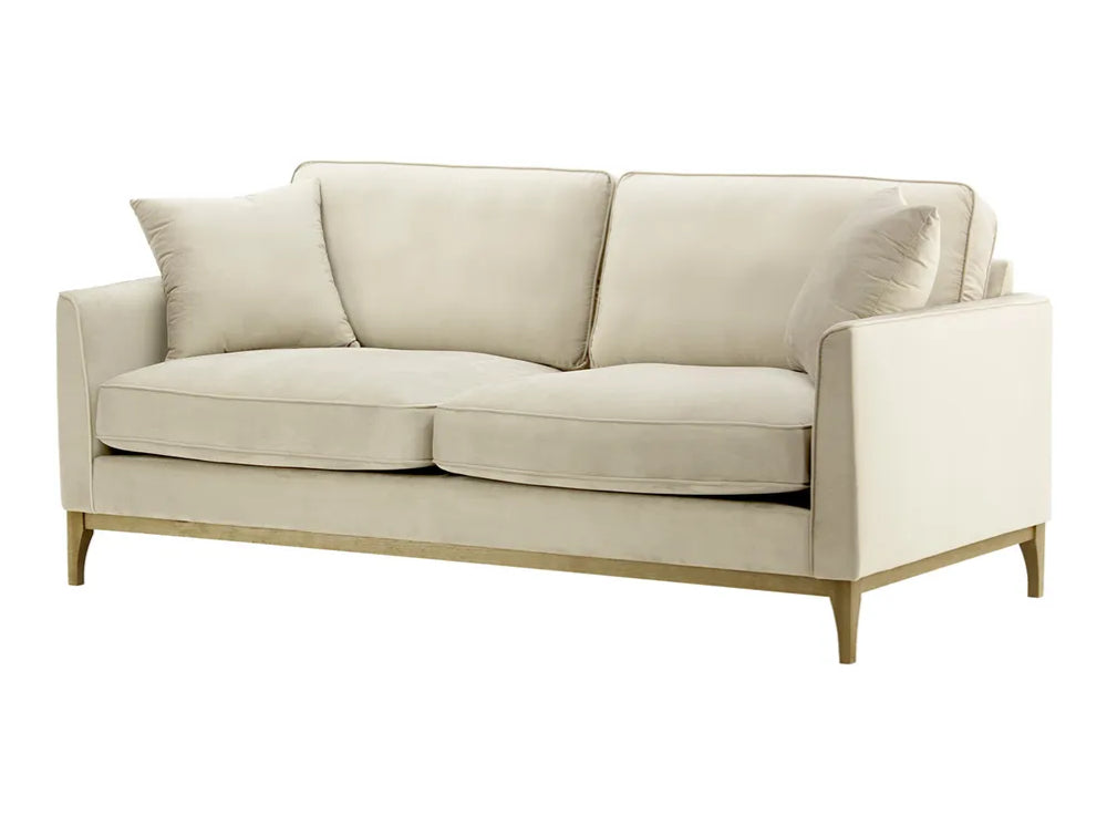 Dalton 3 Seater Sofa - Light Beige and Wax Black