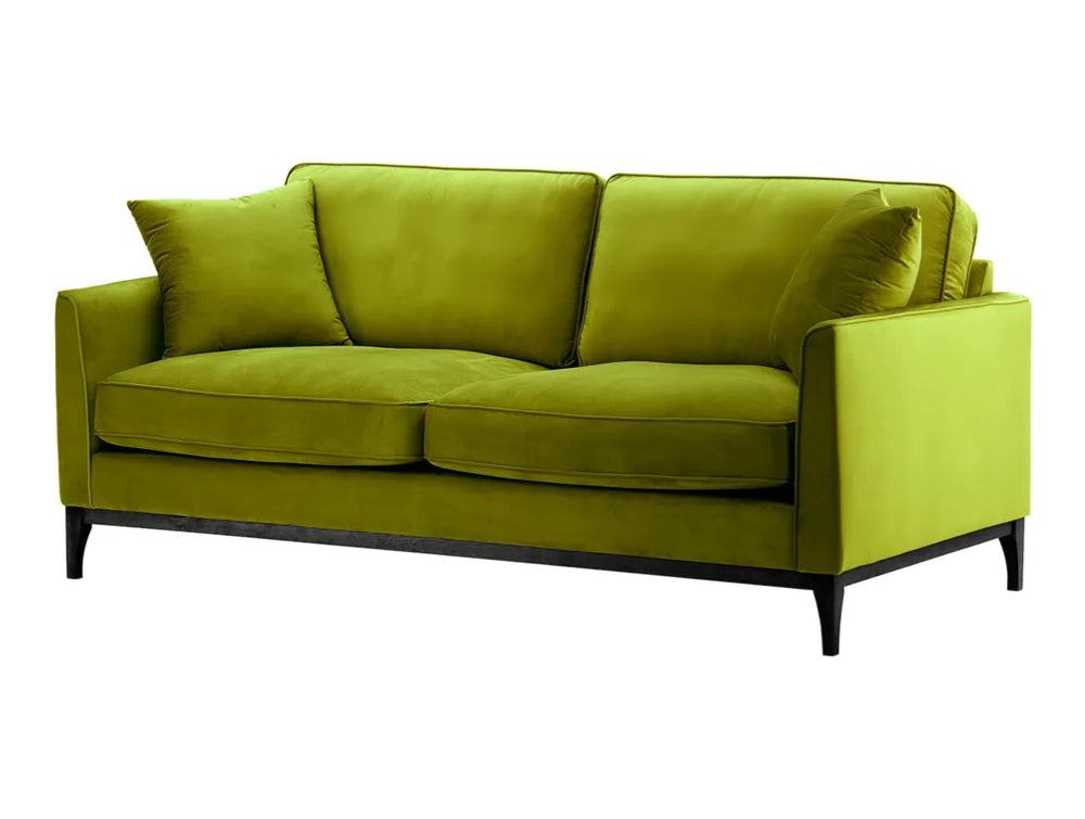 Dalton 3 Seater Sofa - Olive and Black