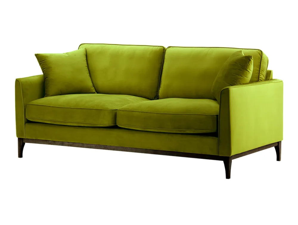 Dalton 3 Seater Sofa - Olive and Dark Oak