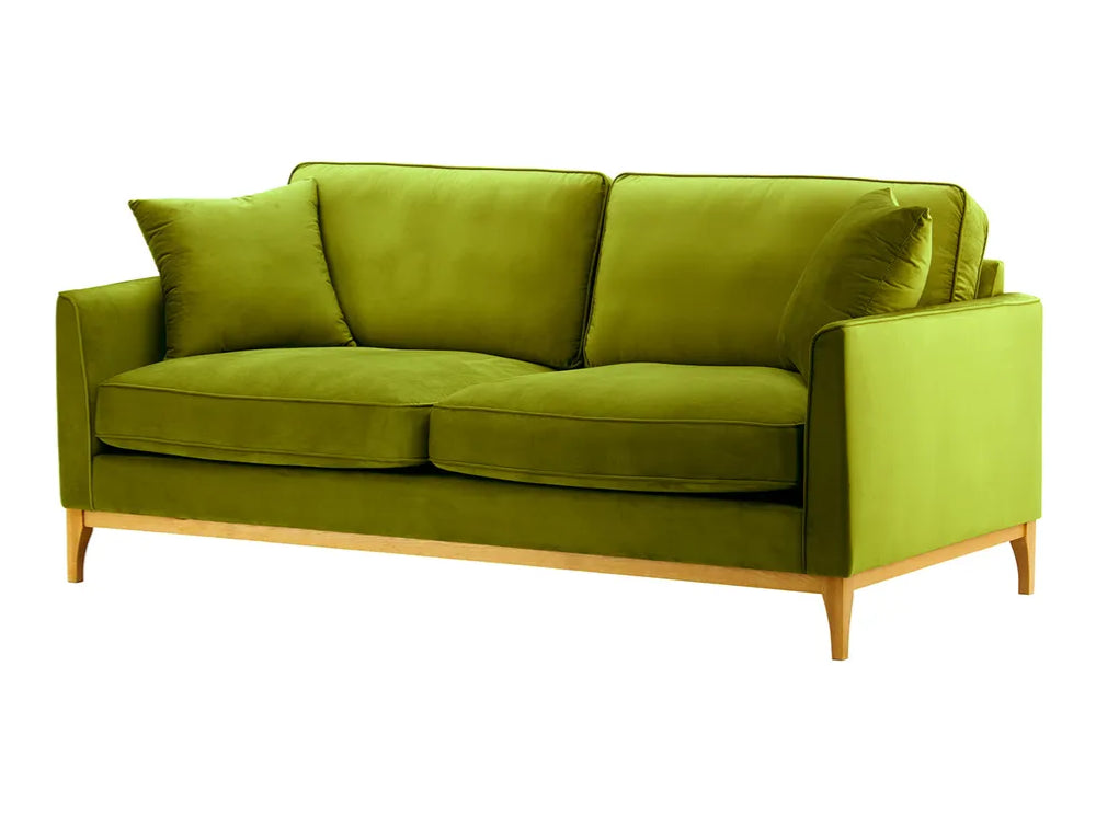 Dalton 3 Seater Sofa - Olive and Like Oak