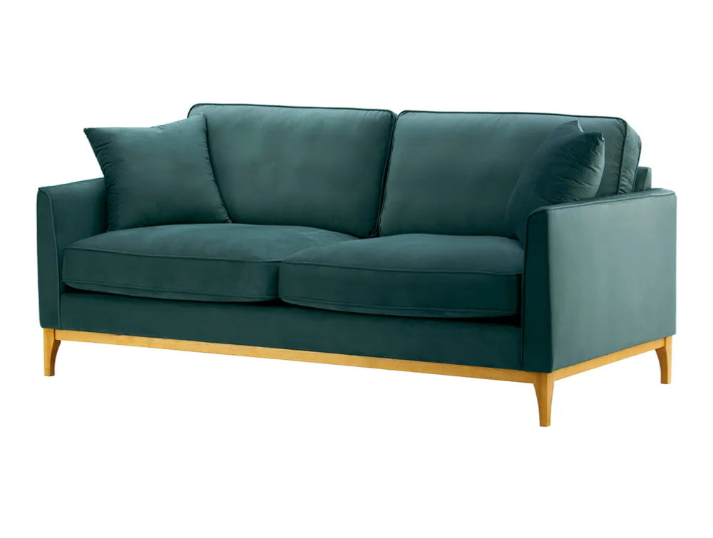 Dalton 3 Seater Sofa - Teal and Like Oak