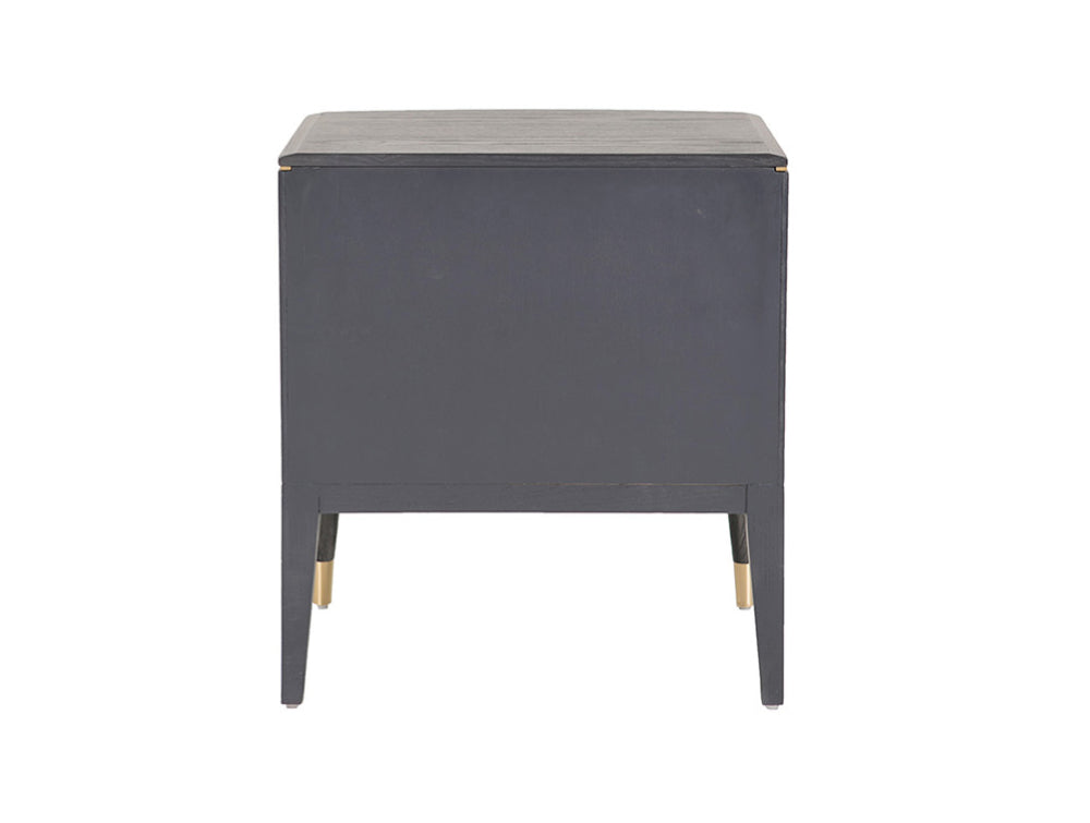 Darla 2 Drawer Bedside Table Ebony 4