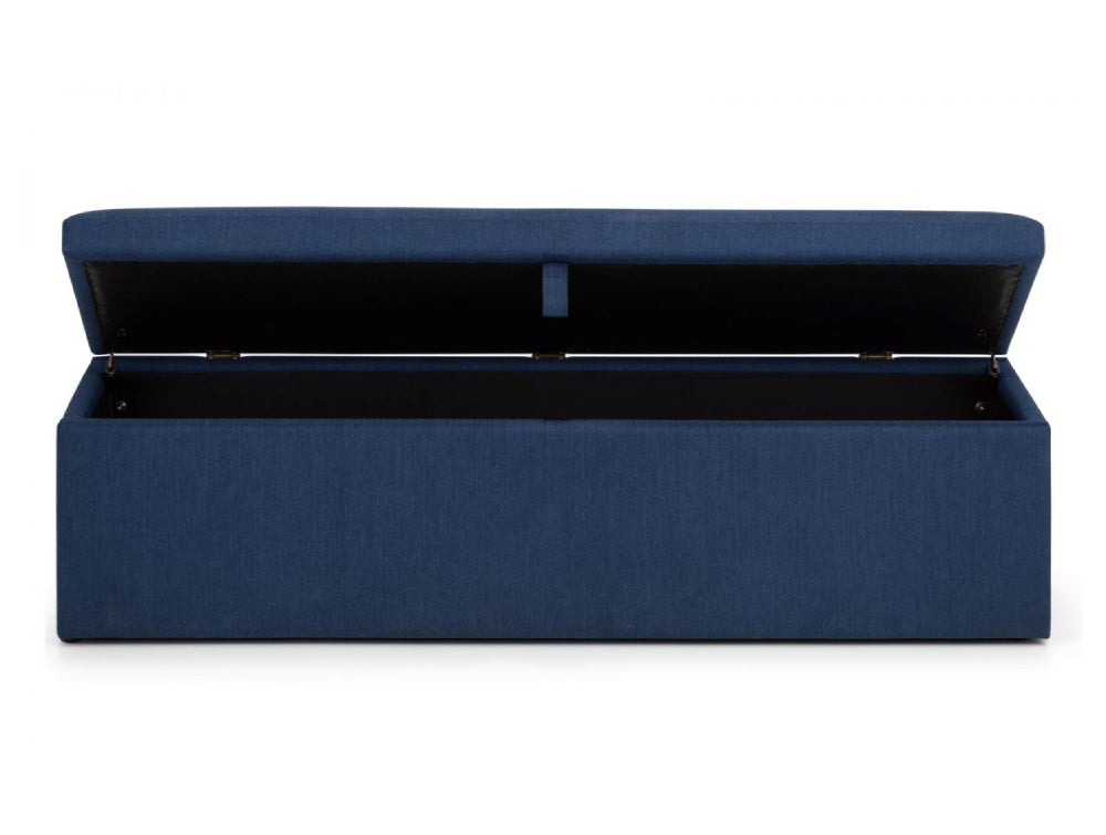 Delmar Upholstered Blanket Box Blue 2