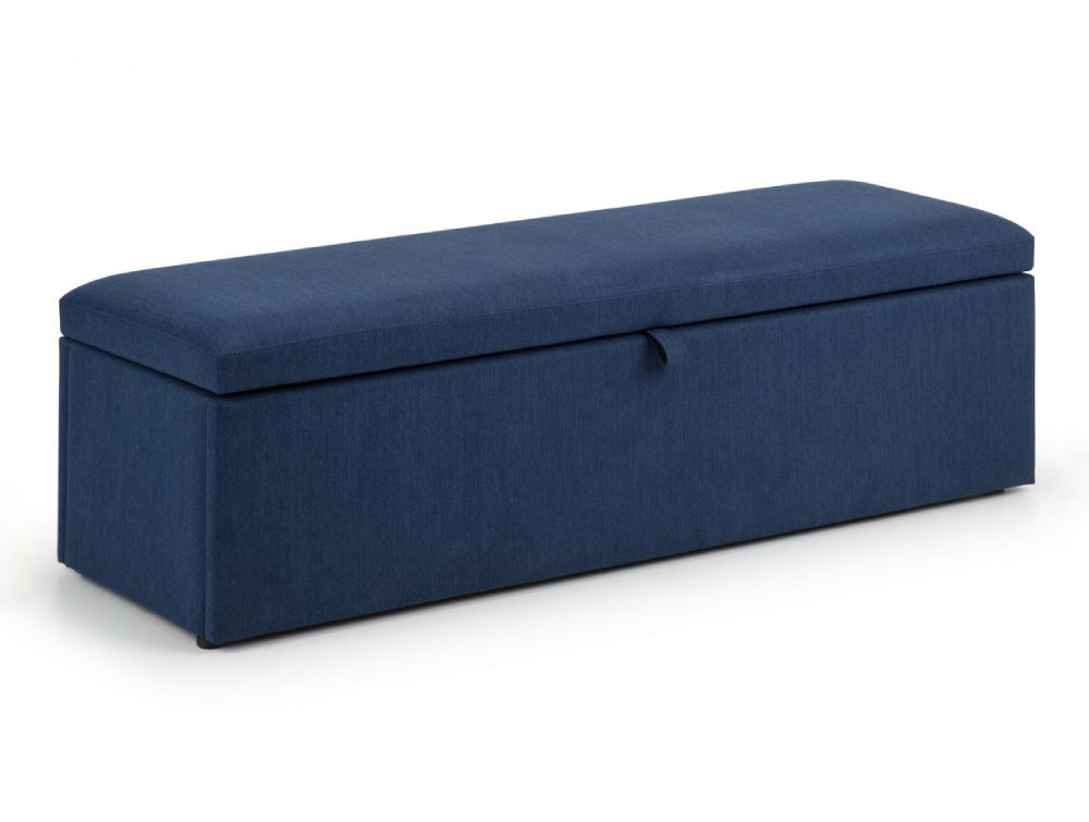 Delmar Upholstered Blanket Box Blue