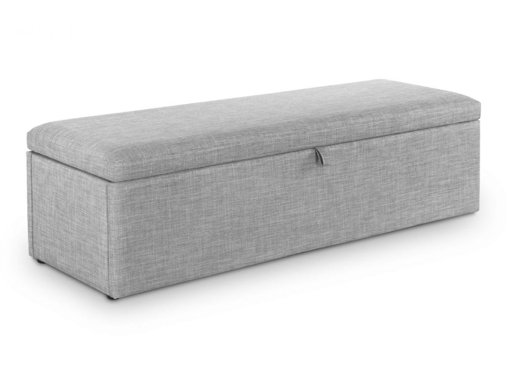 Delmar Upholstered Blanket Box Light Grey