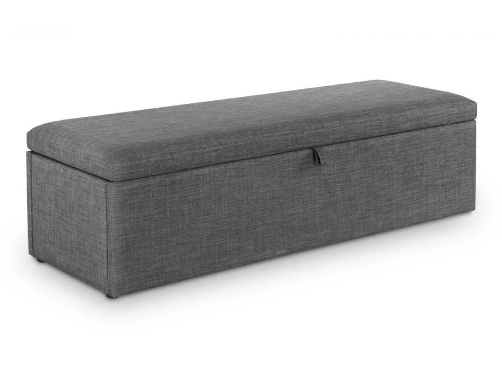 Delmar Upholstered Blanket Box Slate Grey