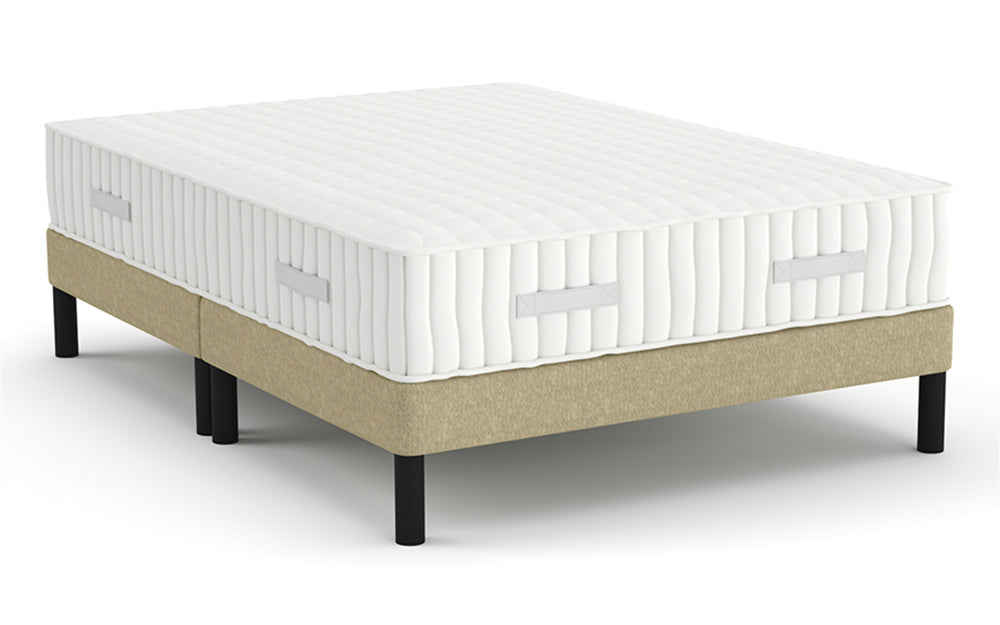 Divan Bed 4'6" Double on black legs in Graceland Beige