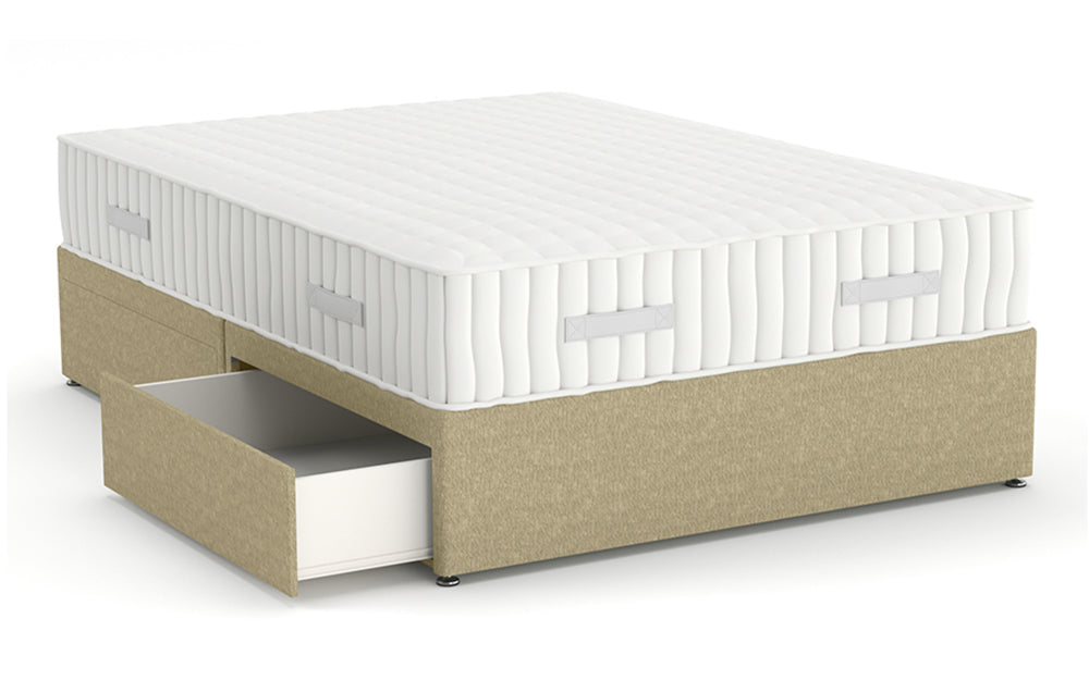 Divan Bed 4'6" Double with 4 Drawers in Graceland Beige
