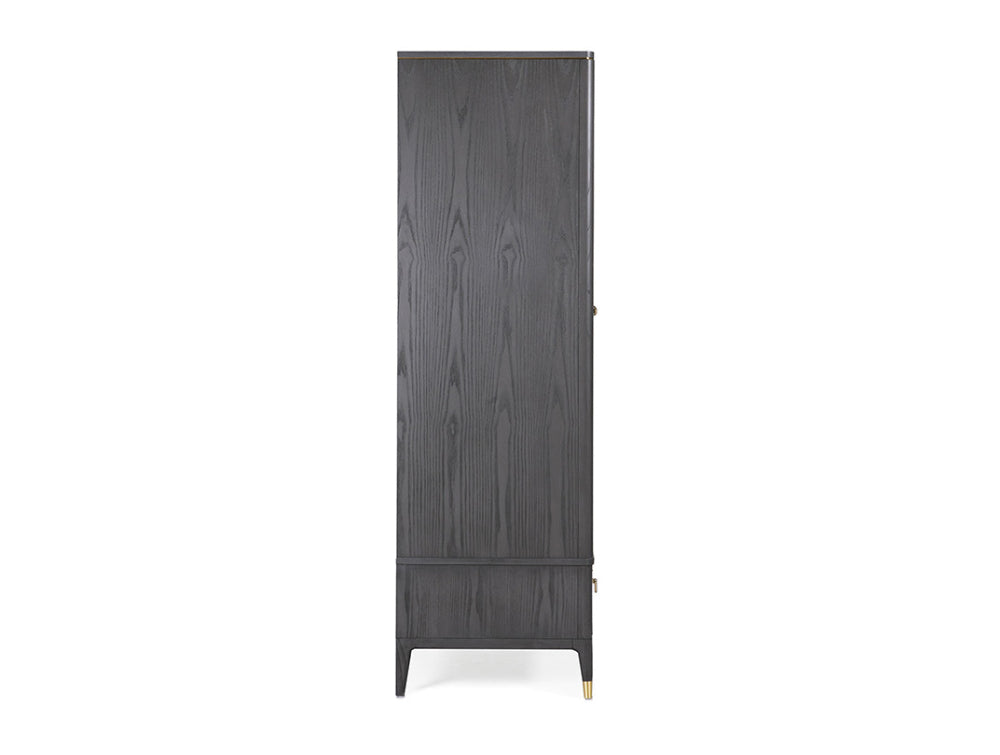 Drew 2 Door 2 Drawer Wardrobe Ebony 3