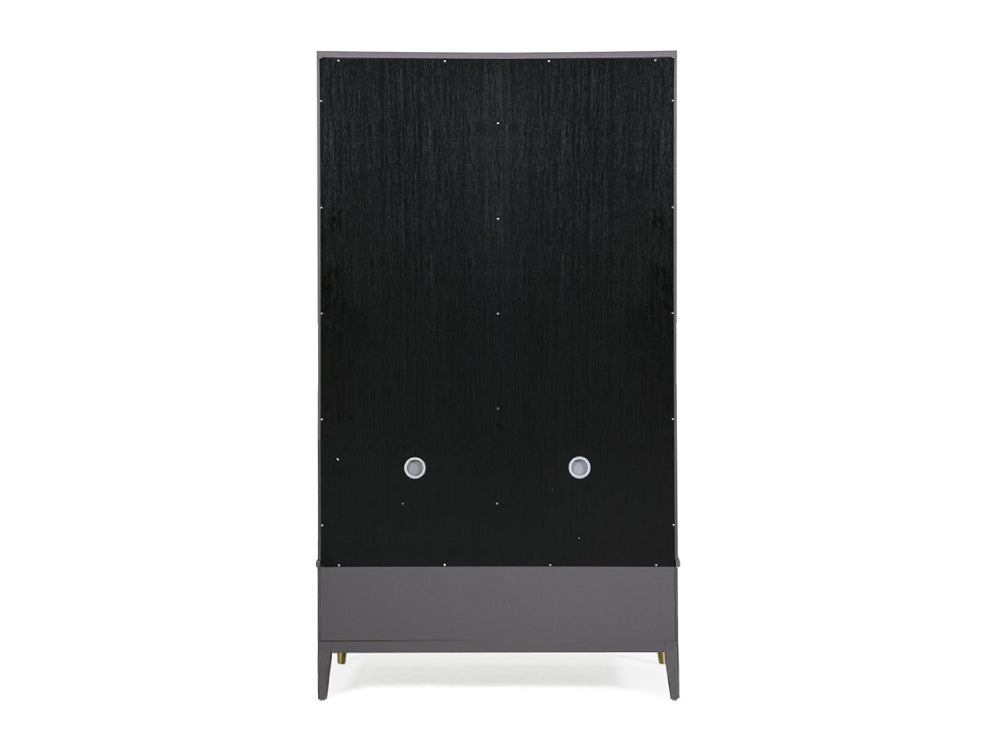 Drew 2 Door 2 Drawer Wardrobe Ebony 4