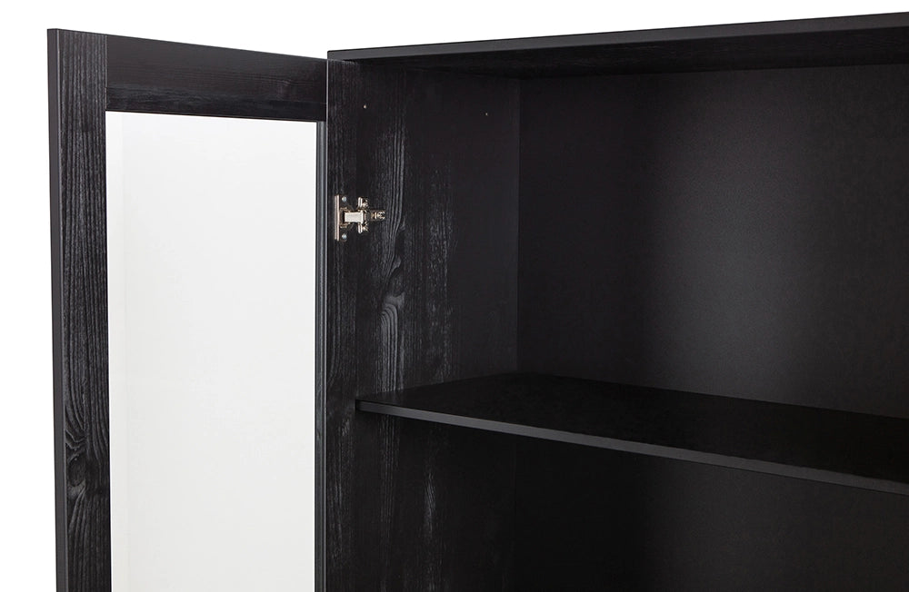 Edame Display Cabinet - Black Shelf Detail