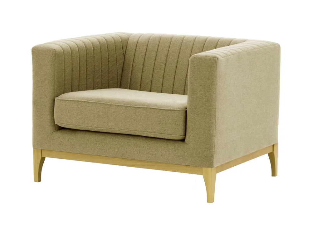 Edwin Armchair - Beige and Like Oak