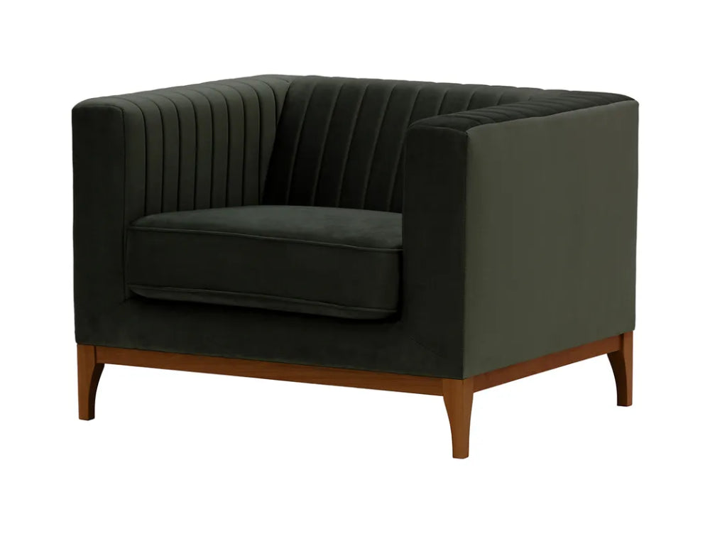 Edwin Armchair - Black and Dark Oak