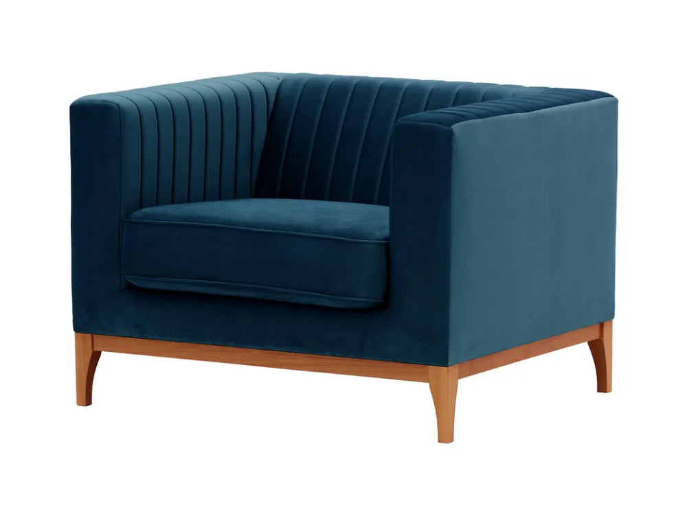 Edwin Armchair - Blue and Aveo
